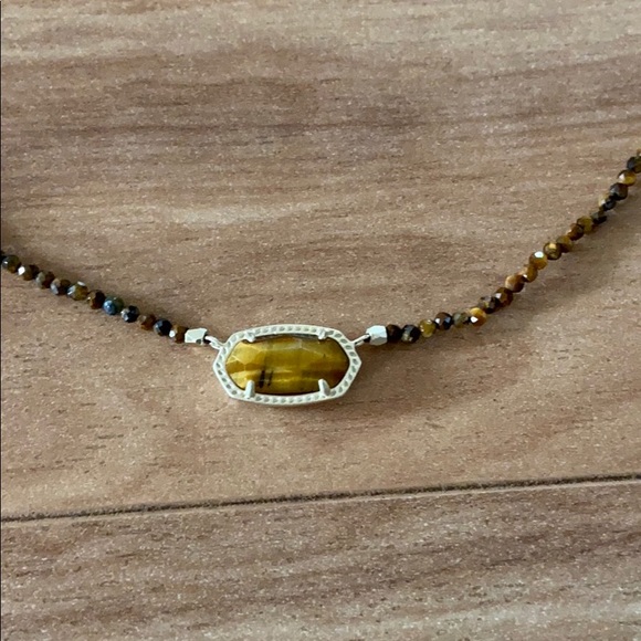 Kendra Scott Elisa Gold Beaded NecklaceTiger's Eye - Picture 4 of 8